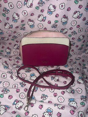 Kate Spade Colorblock Saffiano Leather Crossbody Bag - Pink, Berry & White